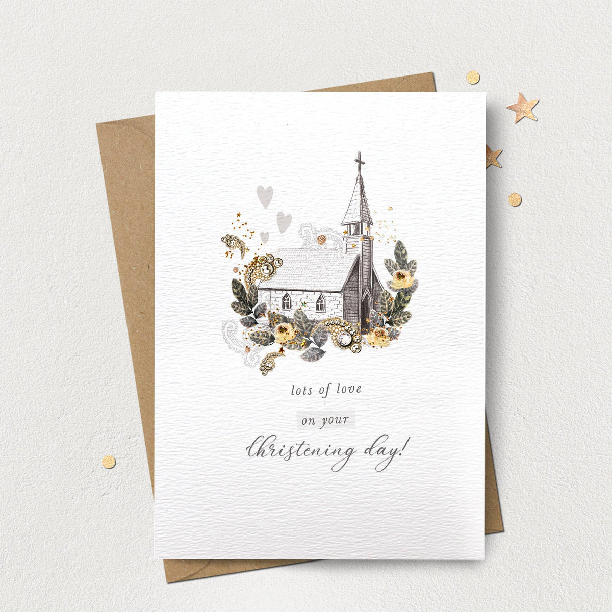 LOTS OF LOVE ON YOUR CHRISTENING CARD