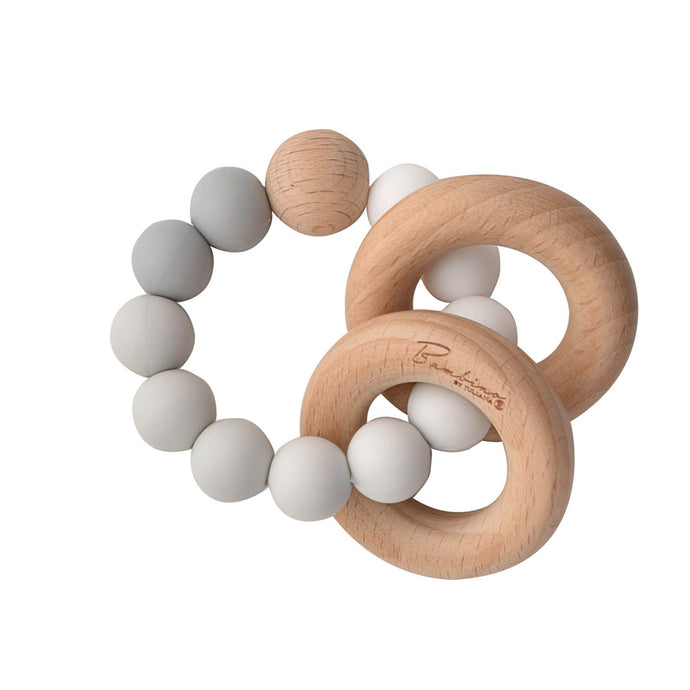 BABY TEETHER GREY & WOOD