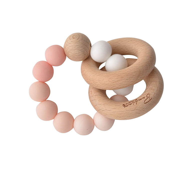 BABY TEETHER PINK & WOOD