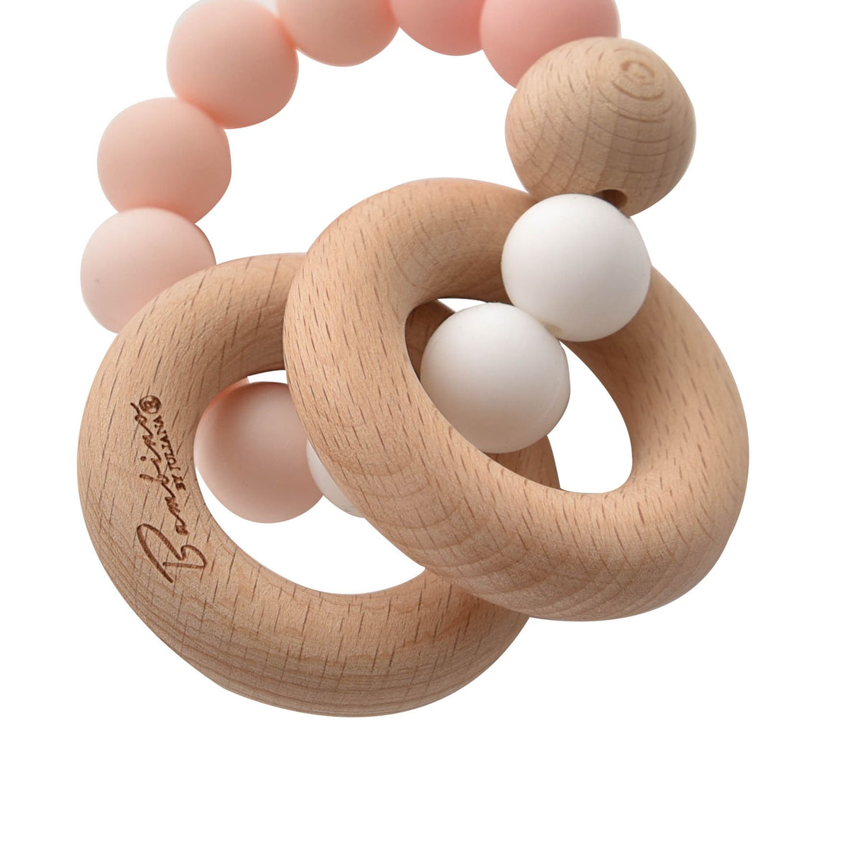 BABY TEETHER PINK & WOOD