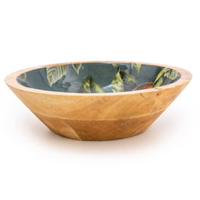 ENAMELLED MANGO WOOD BOWL