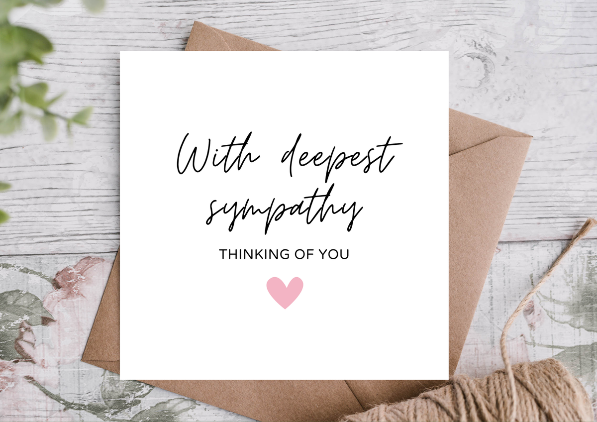 WITH DEEPEST SYMPATHY CARD