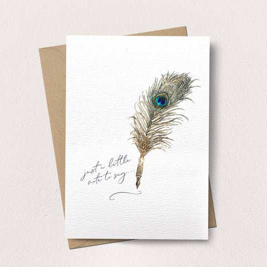 PEACOCK NOTE CARD