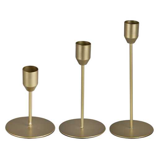 GOLD METAL CANDLE HOLDERS