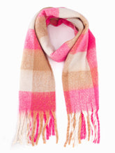 PINK BLOCK SCARF