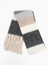 NEUTRAL BLOCK STRIPE SCARF