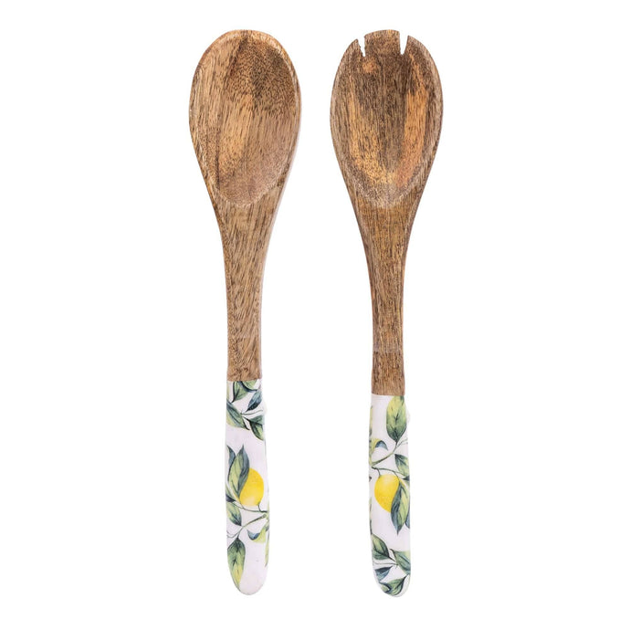 LEMON MANGO WOOD SERVING SPOONS
