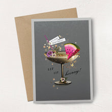 MARTINI WATERMELON BIRTHDAY CARD