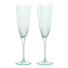 TEAL CHAMPAGNE FLUTES