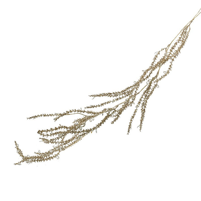 GOLD GLITTER LEAF AND GEM GARLAND