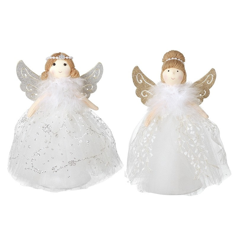 WHITE ANGEL TREE TOPPER