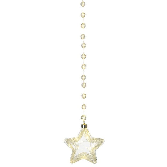 HANGING GLASS STAR WITH GEMS