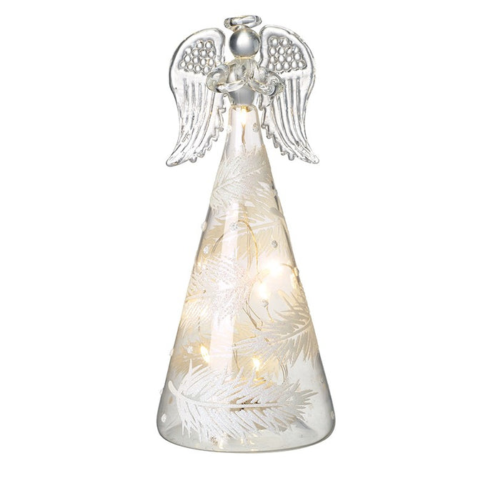 LED ANGEL WITH FEATHER SKIRT