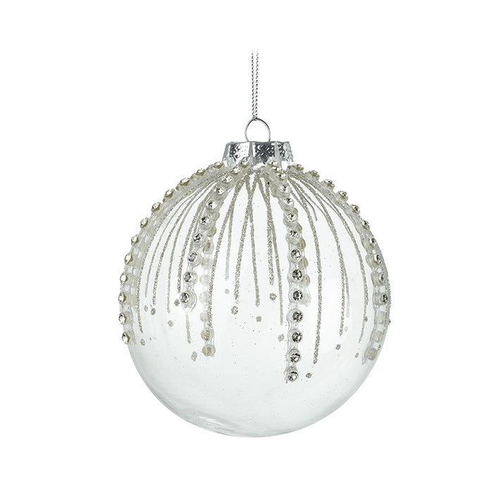 SILVER & GOLD GLASS BAUBLE