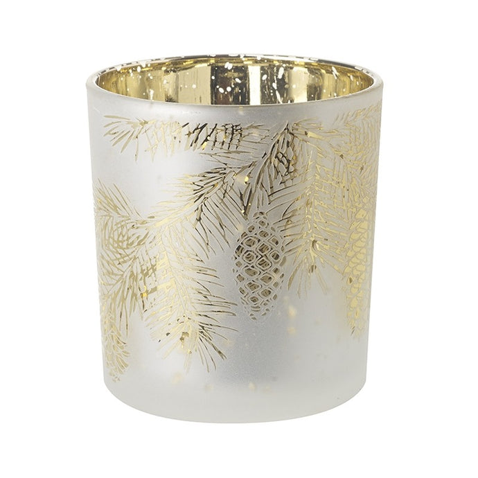 GOLD PINECONE CANDLE HOLDER