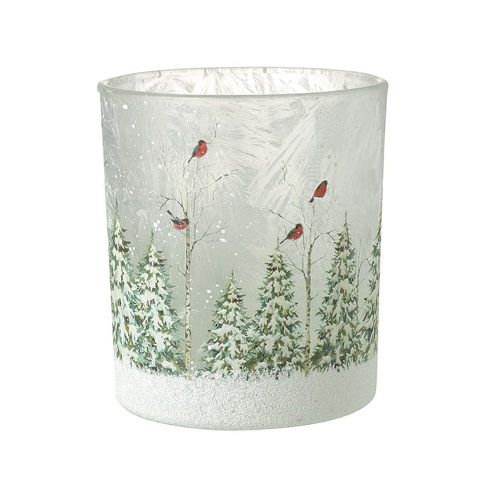 SNOWY SCENE CANDLE HOLDER