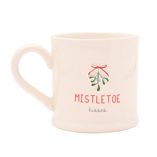 MISTLETOE KISSES EMBOSSED MUG