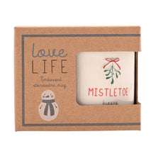 MISTLETOE KISSES EMBOSSED MUG