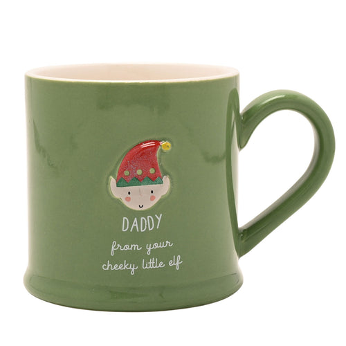DADDY ELF EMBOSSED MUG