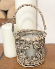 WICKER  TEA LIGHT HOLDER LARGE