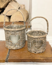 WICKER  TEA LIGHT HOLDER LARGE