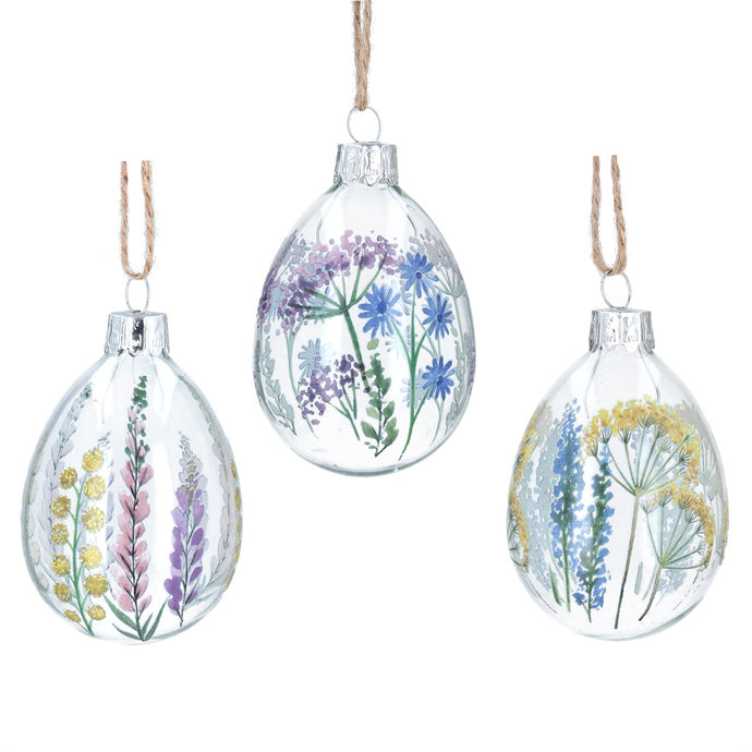 HANGING FLORAL EGG DECORATION