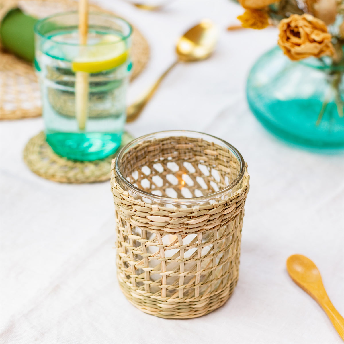 SEAGRASS TEA LIGHT HOLDER