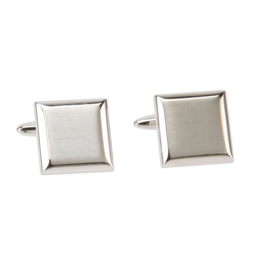 PAIR OF PLAIN SQUARE CUFFLINKS GIFT BOXED