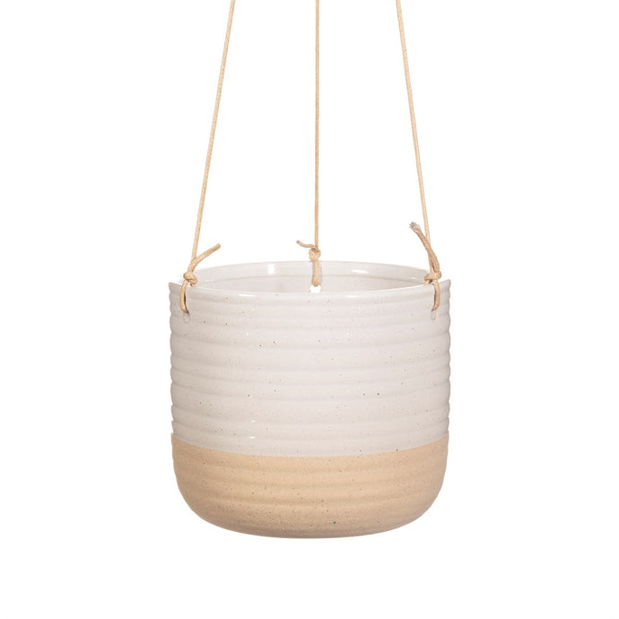RIBBED HANGING PLANTER