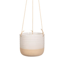 RIBBED HANGING PLANTER