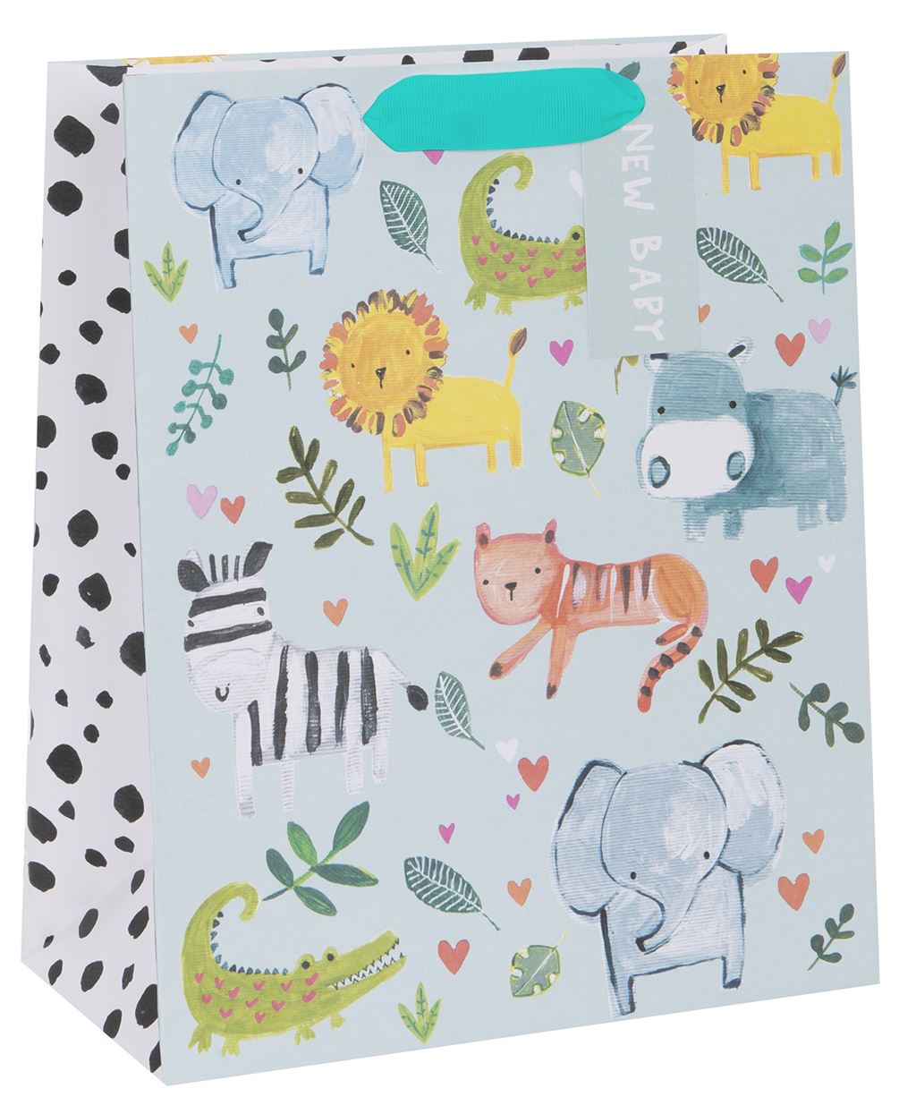 LARGE BLUE BABY ANIMALS GIFT BAG
