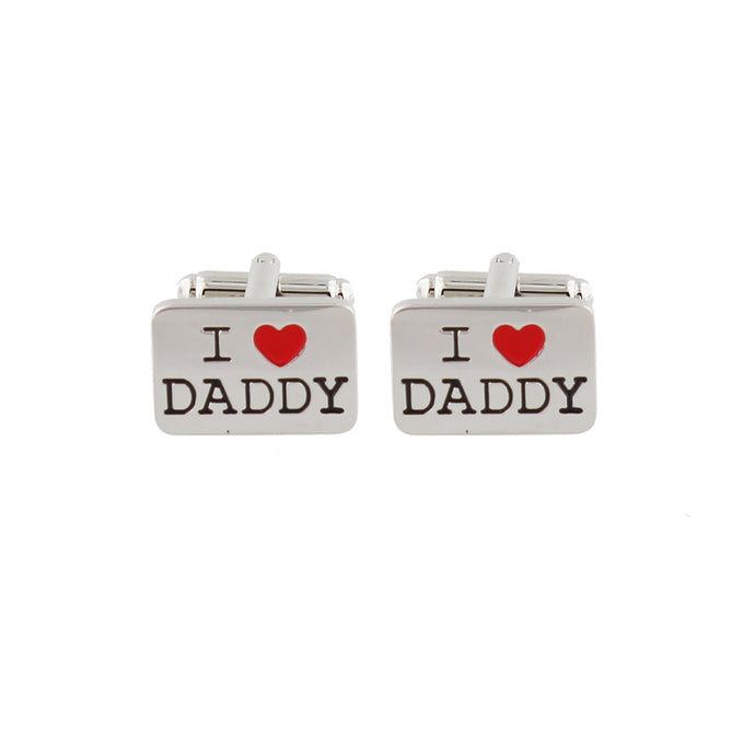 PAIR OF 'I LOVE DADDY' CUFFLINKS GIFT BOXED