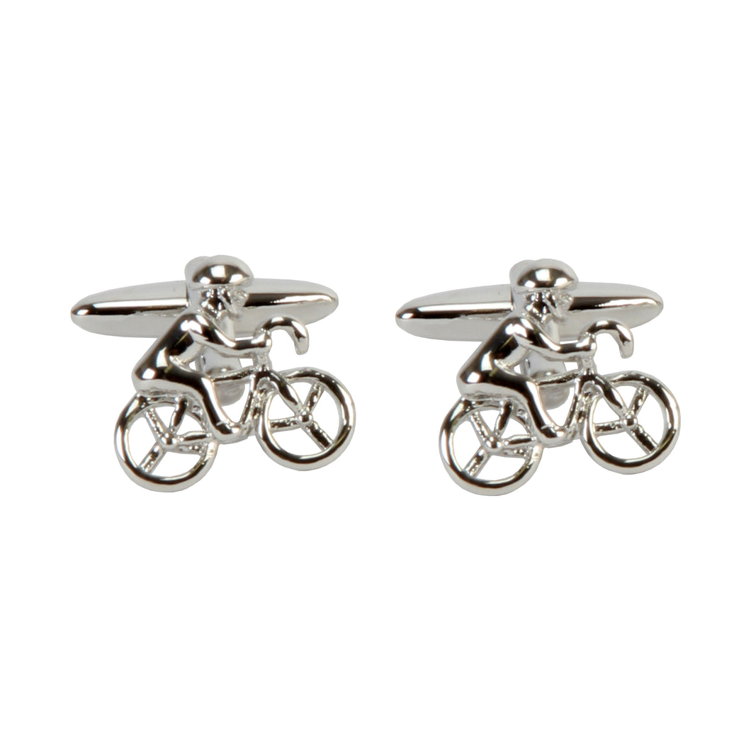 PAIR OF CYCLIST CUFFLINKS GIFT BOXED