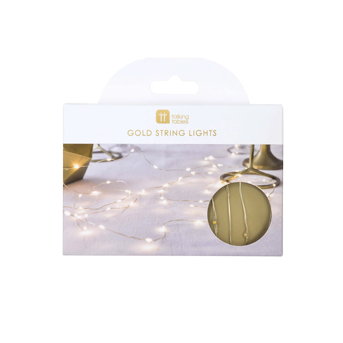GOLD WIRE WARM WHITE TABLE LIGHTS