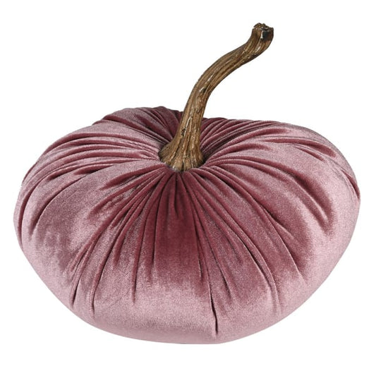 LARGE BLUSH VELVET PUMPKIN