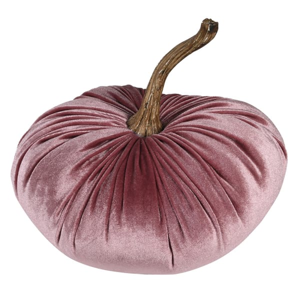 LARGE BLUSH VELVET PUMPKIN