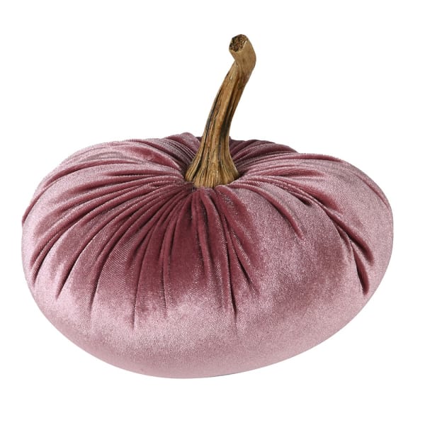 SMALL BLUSH VELVET PUMPKIN