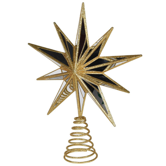 MIRRORED GOLD STAR TREE TOPPER