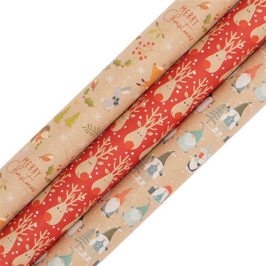WOODLAND FRIENDS RECYCLABLE ROLL WRAP