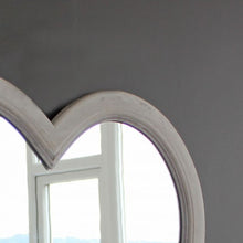 GREY WASH HEART MIRROR