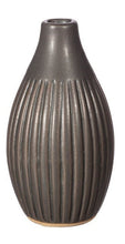 GROOVED BUD VASE BLACK