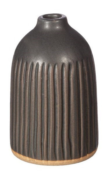 GROOVED BUD VASE BLACK