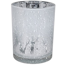 SMALL SILVER FOREST CANDLE HOLDER