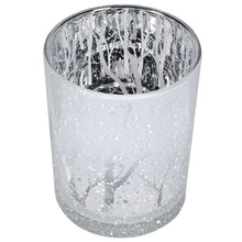 SMALL SILVER FOREST CANDLE HOLDER