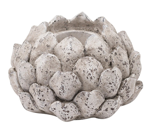 STONE ARTICHOKE TEA LIGHT HOLDER