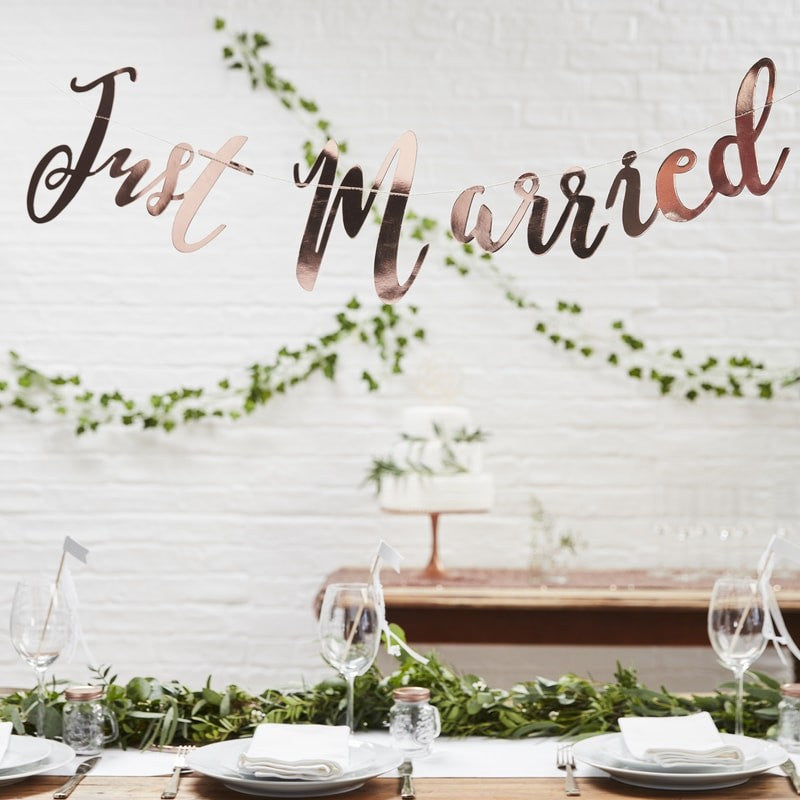 JUST MARRIED BANNER