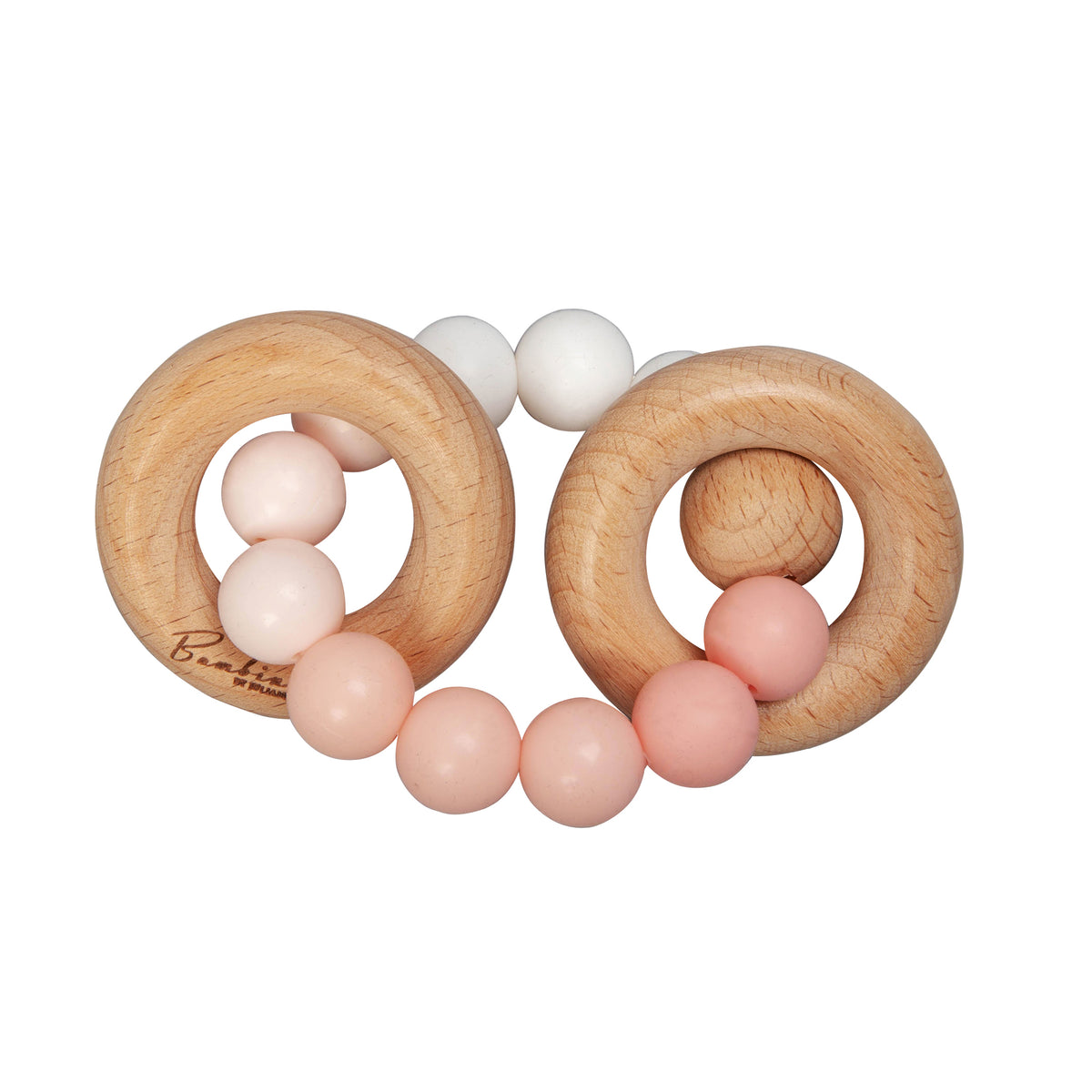 BABY TEETHER PINK & WOOD