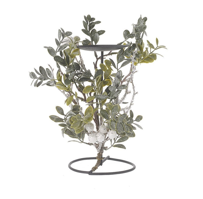 WHITE WINTER BERRY CANDLE HOLDER