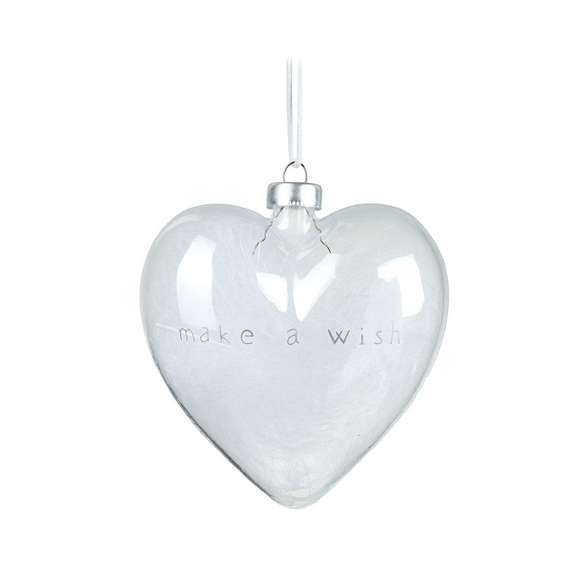 MAKE A WISH FEATHER FILLED HEART