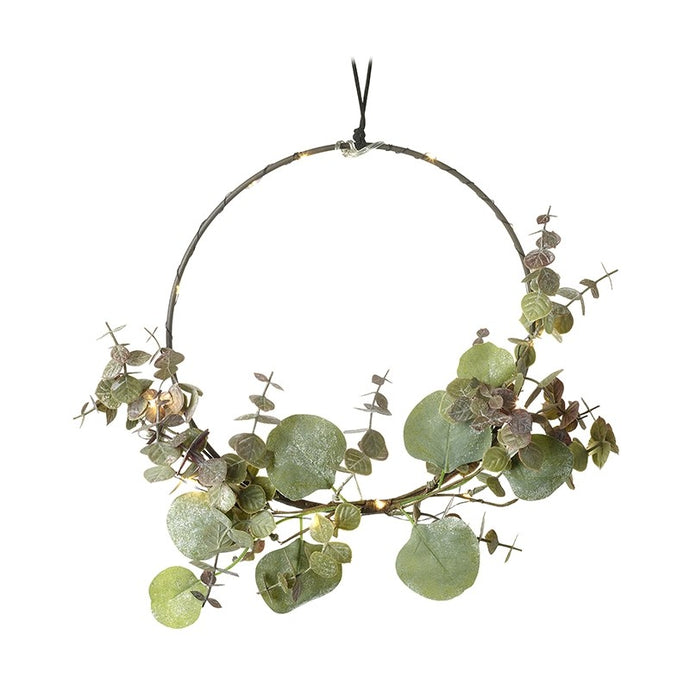 HANGING EUCALYPTUS LIGHT UP WREATH